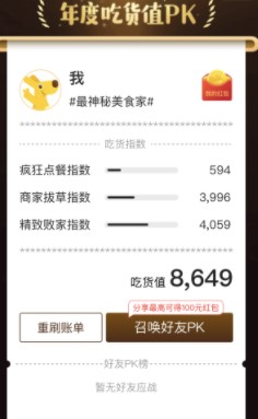 2020年美团外卖年度账单查询入口