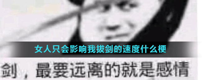 女人只会影响我拔剑的速度什么梗