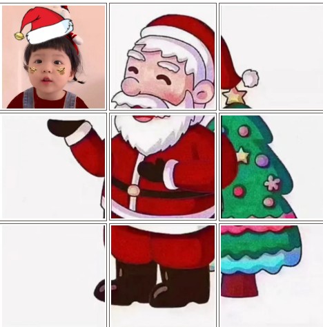 抖音圣诞老人九宫格图片分享