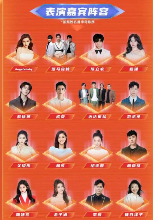 2021全平台跨年晚会节目单