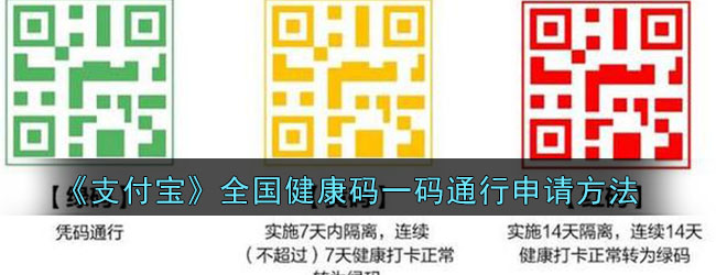 《支付宝》全国健康码一码通行申请方法