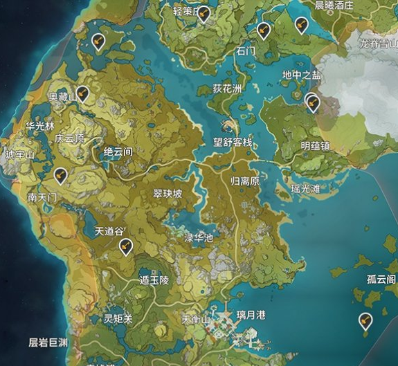 《原神》地灵龛位置璃月分布位置