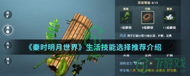 《秦时明月世界》生活技能选择推荐介绍