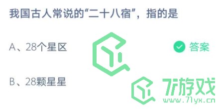 我国古人常说的“二十八宿”，指的是