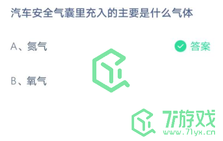 汽车安全气囊里充入的主要是什么气体