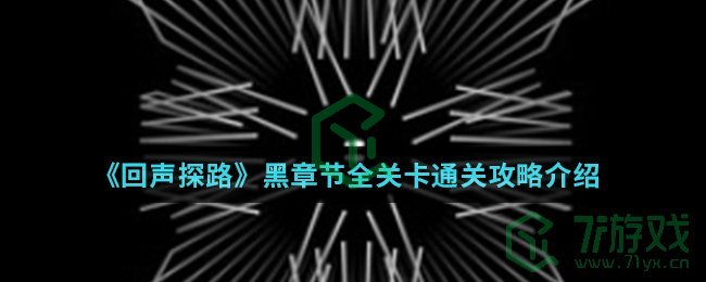 《回声探路》黑章节全关卡通关攻略介绍