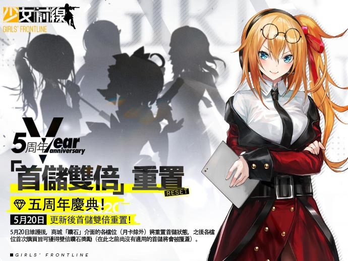 《少女前线》全球上市5 周年庆典即将展开全新装扮与诸多周年特别活动开跑