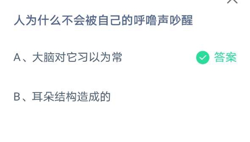 人为什么不会被自己的呼噜声吵醒