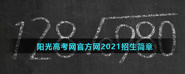 阳光高考网2021招生简章