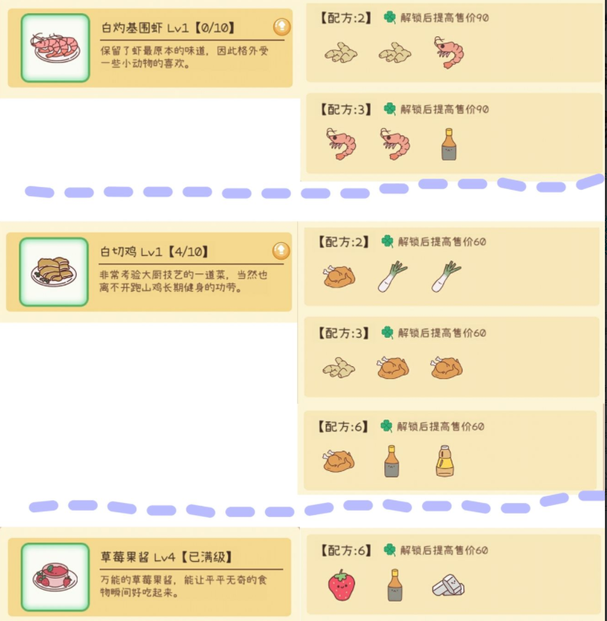 《元气动森》蔬菜园2级食谱汇总介绍