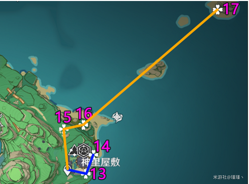 《原神》2022绯樱绣球采集路线图攻略介绍