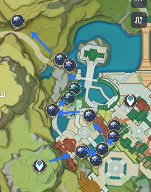 《原神》2022琉璃百合采集点分布图位置介绍