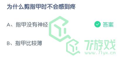 为什么剪指甲时不会感到疼