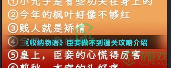 《收纳物语》臣妾做不到通关攻略介绍