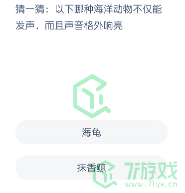 猜一猜：以下哪种海洋动物不仅能发声，而且声音格外响亮