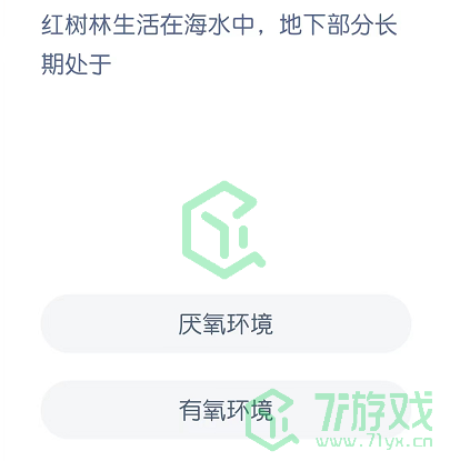 红树林生活在海水中，地下部分长