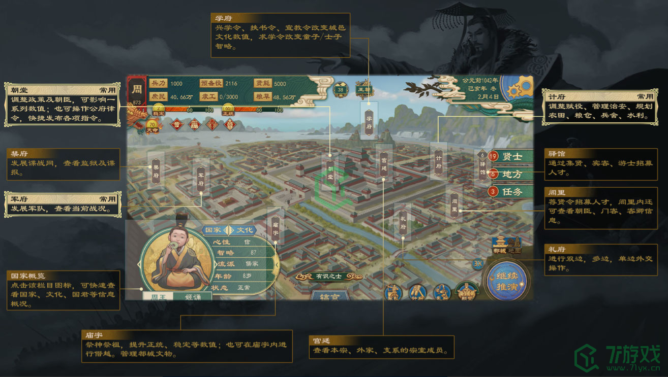 《大周列国志》主界面功能介绍