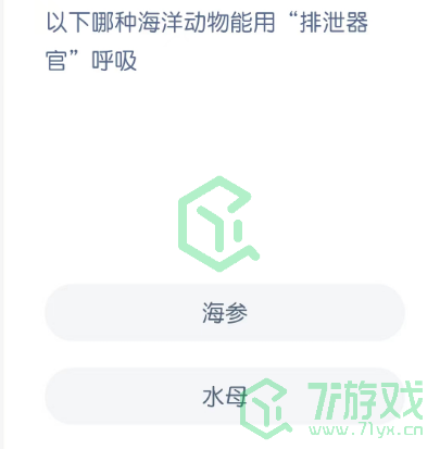 以下哪种海洋动物能用“排泄器官”呼吸