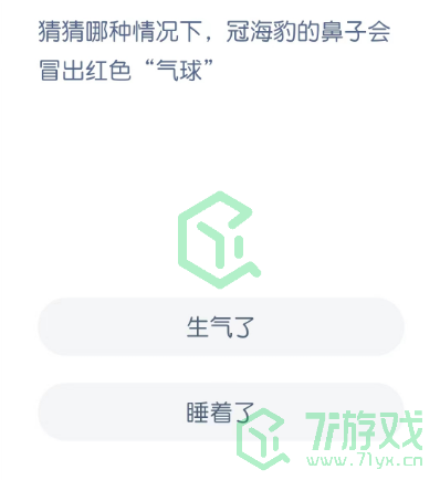 猜猜哪种情况下冠海豹的鼻子会冒出红色“气球”
