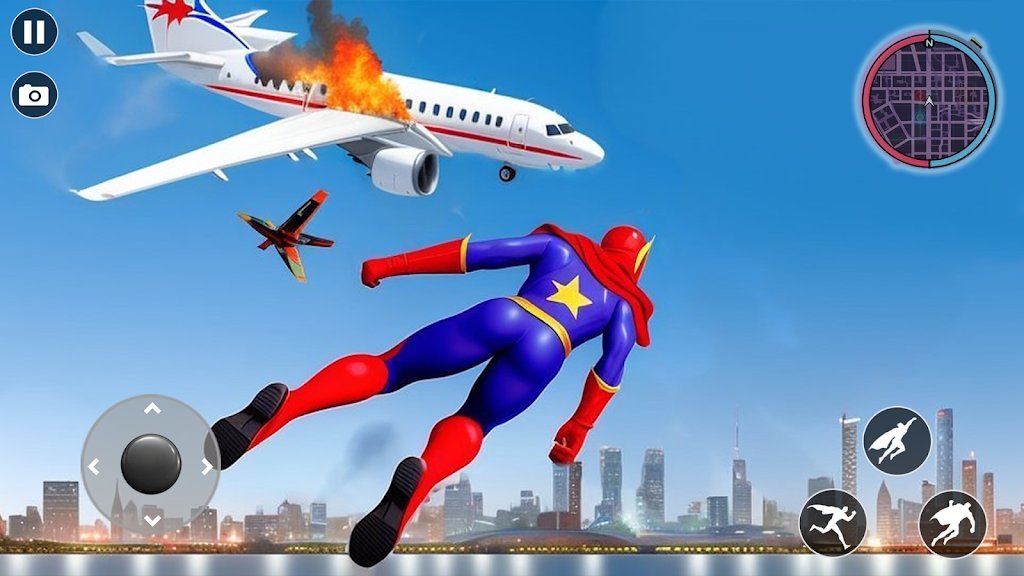 超级英雄飞行救援城市