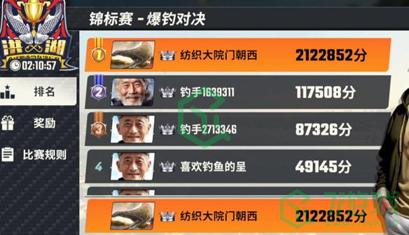 《欢乐钓鱼大师》锦标赛奖励一览