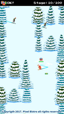 圣诞老人和僵尸的滑雪大战截图