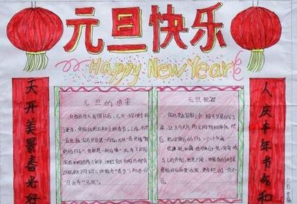 元旦手抄报截图