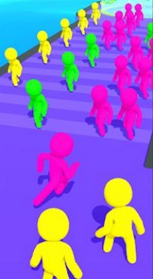 彩色跑步人群截图