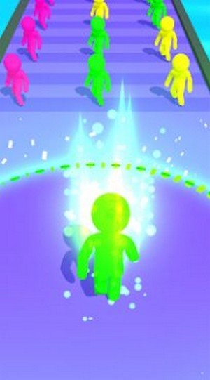 彩色跑步人群截图