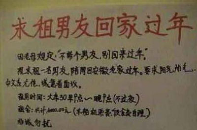 过年出租自己价格表图片截图 过年出租自己价格表图片截图