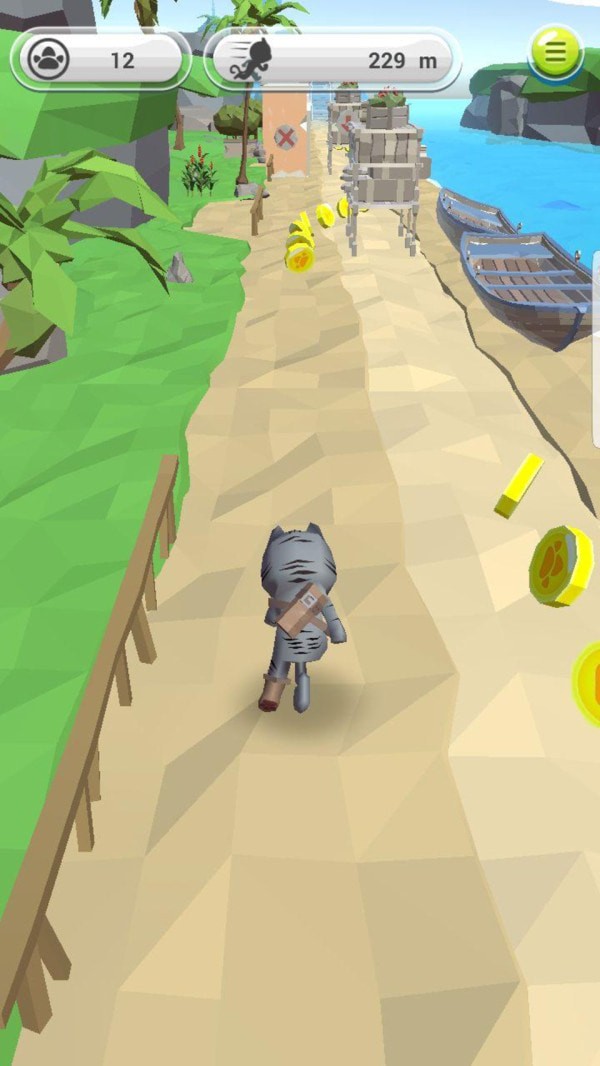 沙雕猫咪海滩跑酷截图