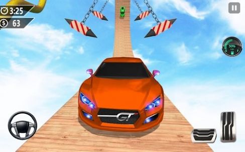 超级赛道汽车跳跃3D 中文版截图