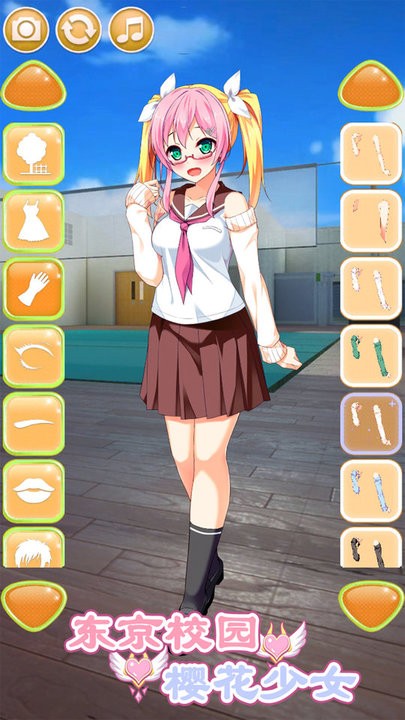 东京校园樱花女生截图