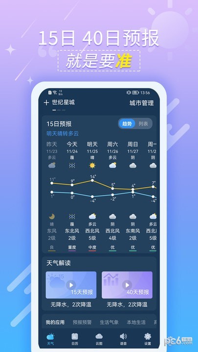 抖抖天气预报截图