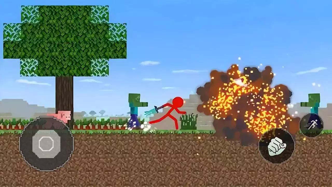 像素火柴人沙盒截图 像素火柴人沙盒截图