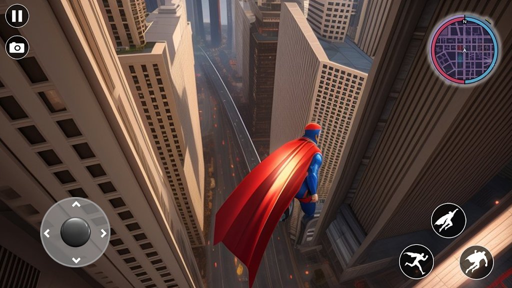 超级英雄飞行救援城市截图