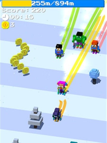 像素滑雪比赛截图 像素滑雪比赛截图