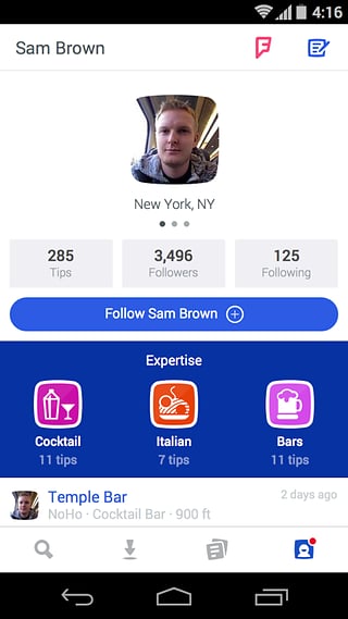 foursquare中国版截图