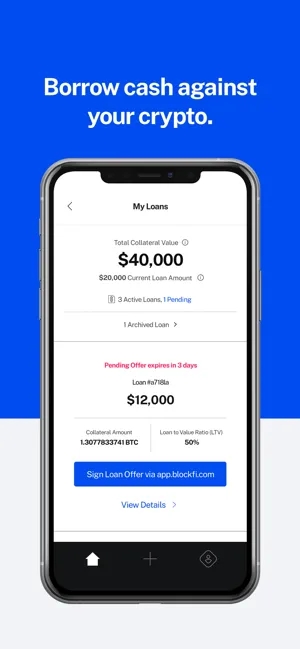 BlockFi交易所截图