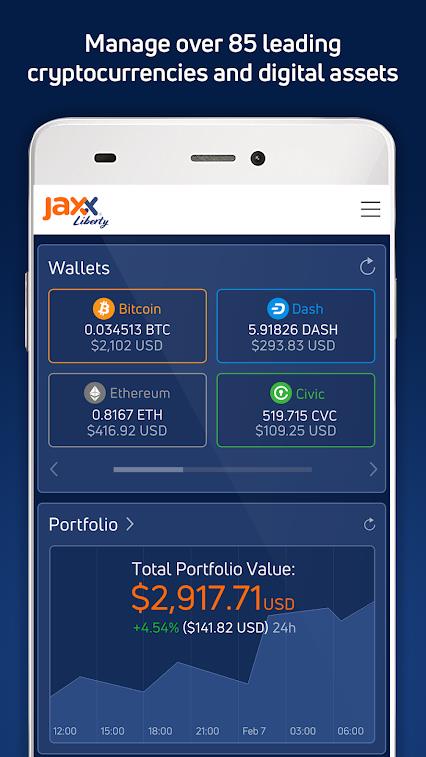 Jaxx Liberty钱包截图 Jaxx Liberty钱包截图