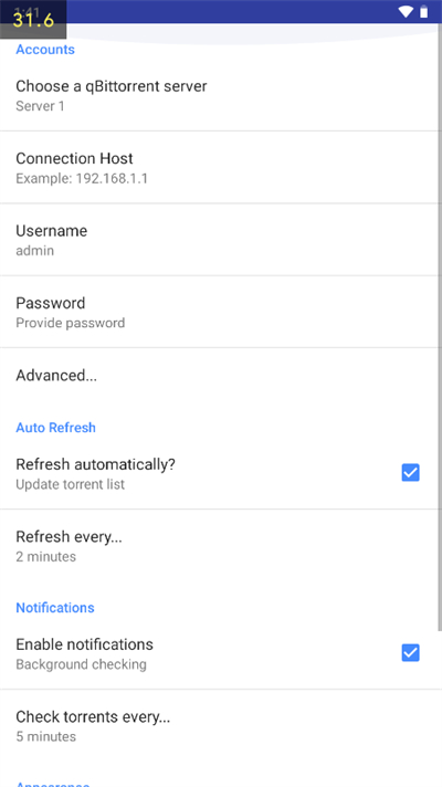 qbittorrent安卓汉化版截图 qbittorrent安卓汉化版截图