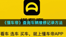 《懂车帝》查询车辆维修记录方法