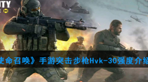 《使命召唤》手游突击步枪Hvk-30强度介绍