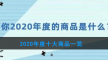 2020年度十大商品一览
