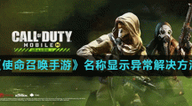 《使命召唤手游》名称显示异常解决方法