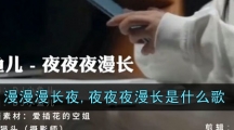 漫漫漫长夜,夜夜夜漫长是什么歌