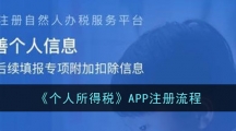 《个人所得税》APP注册流程