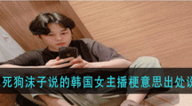 陈死狗沫子说的韩国女主播梗意思出处说明