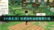 《小森生活》祈愿材料选择推荐介绍