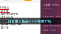 抖音雨下整夜eieiei歌曲介绍